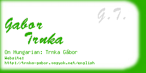 gabor trnka business card